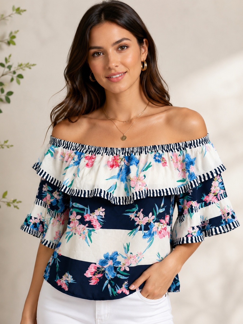 💙 Jealous Tomato 🍅 Floral Top 💙